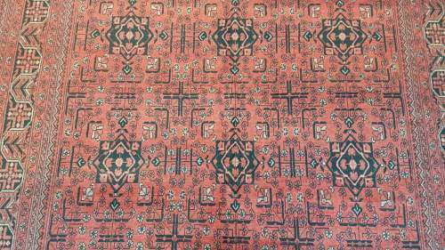Fine Persian Afghan Turkaman Carpet 300cm x 200cm Hand Knotted