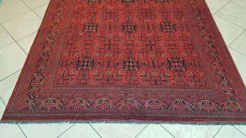 Fine Persian Afghan Turkaman Carpet 300cm x 200cm Hand Knotted