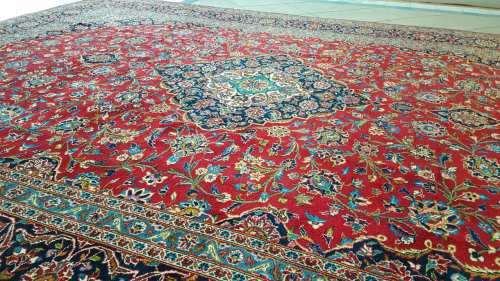 Persian Kashan Carpet 390cm x 285cm Hand Knotted