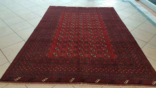 SPECIAL OFFER!!! Persian Red Afghan Carpet 285cm x 202cm Hand Knotted