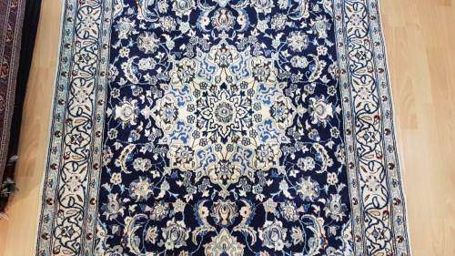Persian Naien Carpet 211cm x 126cm Hand Knotted