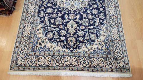 Persian Naien Carpet 211cm x 126cm Hand Knotted