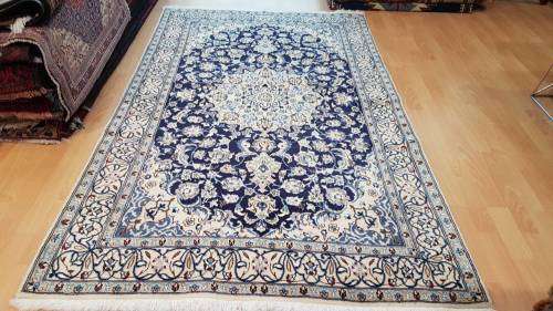 Persian Naien Carpet 211cm x 126cm Hand Knotted