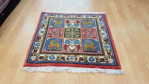 Very Fine Persian Bakhtiary Carpet 68cm x 69cm Hand Knotted
