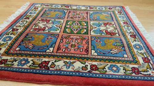 Very Fine Persian Bakhtiary Carpet 68cm x 69cm Hand Knotted