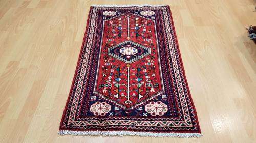 Persian Abadeh Carpet 104cm x 61cm Hand Knotted