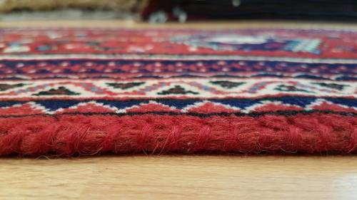 Persian Abadeh Carpet 104cm x 61cm Hand Knotted