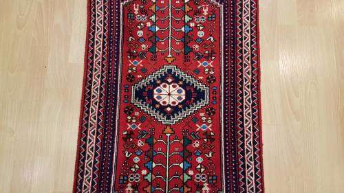 Persian Abadeh Carpet 104cm x 61cm Hand Knotted