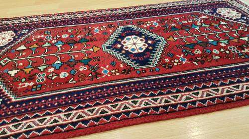 Persian Abadeh Carpet 104cm x 61cm Hand Knotted