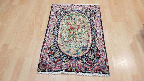 Persian kerman Carpet 90cm x 60cm Hand Knotted