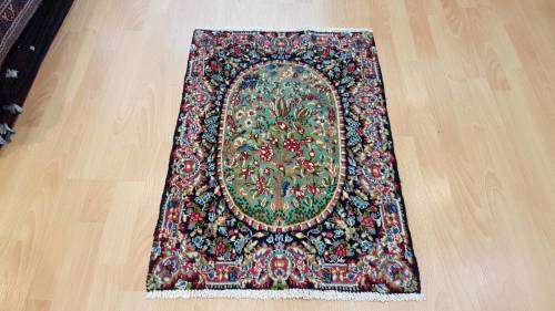 Persian kerman Carpet 90cm x 60cm Hand Knotted