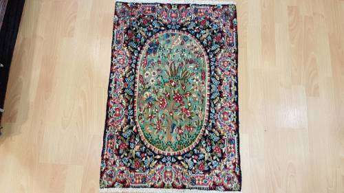 Persian kerman Carpet 90cm x 60cm Hand Knotted