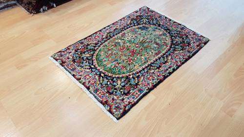 Persian kerman Carpet 90cm x 60cm Hand Knotted