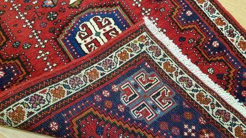 Persian Abadeh Carpet 124cm x 80cm Hand Knotted