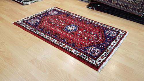 Persian Abadeh Carpet 124cm x 80cm Hand Knotted