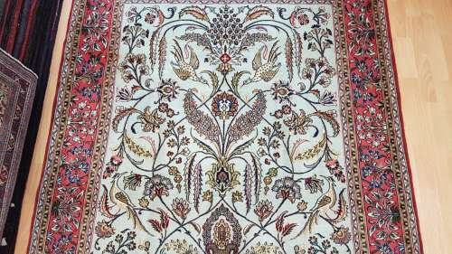Very Fine Persian Qum Carpet 228cm x 144cm Hand Knotted