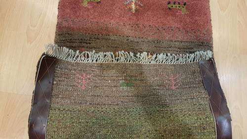 Persian gabbeh Carpet 124cm x 47cm Hand Knotted