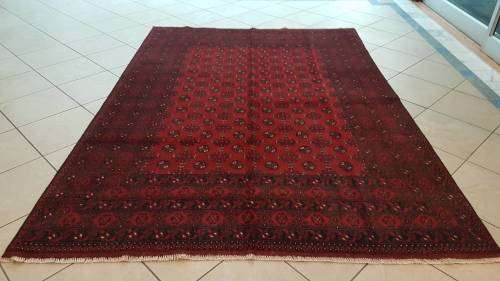Special Offer!!!PERSIAN CARPET AFGHAN TORKAMAN  285cm x 200cm HAND KNOTTED(with certificate}