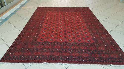 Special Offer!!!PERSIAN CARPET AFGHAN TORKAMAN  285cm x 200cm HAND KNOTTED(with certificate}