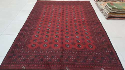 Special Offer!!Persian Red Afghan Carpet 292cm x 195cm Hand Knotted