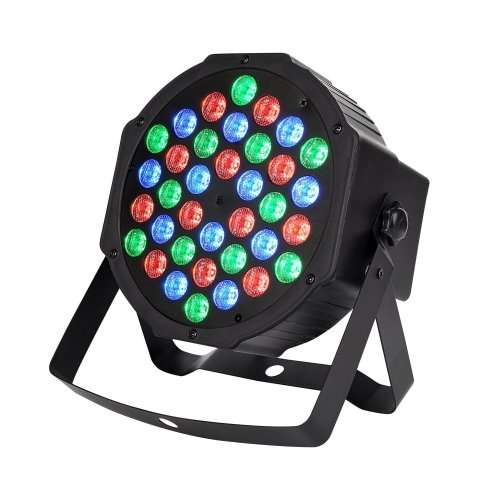 Take from 6pcs/36 LEDs DMX 512 RGB Color Mixing Wash Can Par Light