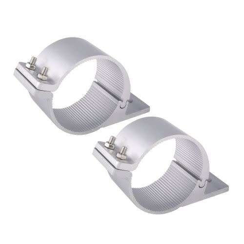 Pair Bull Bar Mounting Brackets Clamp Light Bar HID Bullbar Mount 76-81mm Silver