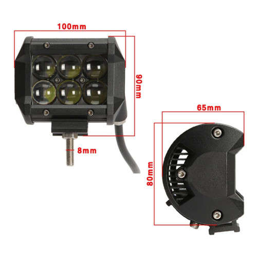 Brand new 4"inch 18W 4D led Work Light Bars Foold Spot Beam For Jeep Car Truck ATV