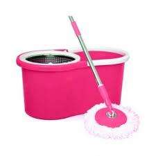 Brand new magic mops with steel basket and two mop heads