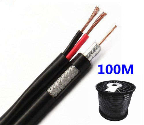 Brand new 100m roll RG59+power cable