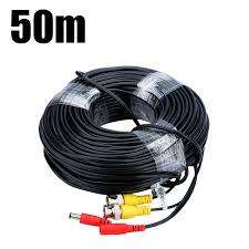 BULK FROM 6//50m Video Power Cable CCTV Security Camera Extension Wire DVR BNC RCA Cord