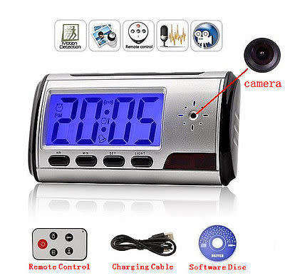 Camera Alarm Clock Micro Hidden Nanny Cam Motion Detection Mini DV DVR Video Spy
