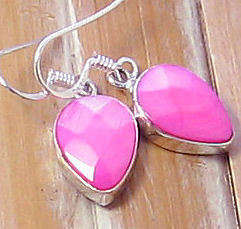 DIVINE !!! PINK Mother of Pearl Sterling Silver Earrings