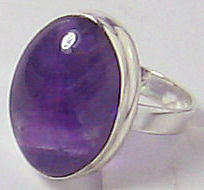 Head Turning AMETHYST Sterling Silver Ring.