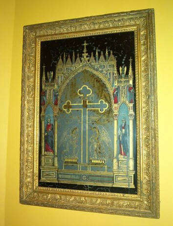 ANTIQUE CRISTOLEUM - Rare - St. Paul & St. Peter's Cathedral