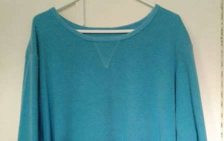 WOMEN'S PLUS SIZE 2X TURQUOISE BLUE FLEECE TOP - COMFY, CASUAL WEAR