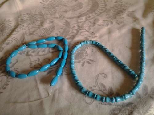 2 STRINGS OF GENUINE TURQUOISE  BEADS - R150 FOR BOTH