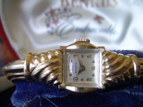 VINTAGE BENRUS LADIES EMBRACEABLE CUFF WATCH-- THE WAY TO A WOMAN'S HEART