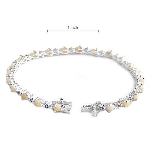 Exquisite 3.45 tanzanite and opal bracelet worth R5600