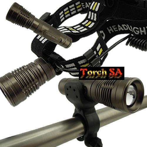 3in1 CREE XM-L U2 LED Headlamp Headlight Bicycle Light Flashlight Torch Zoomable