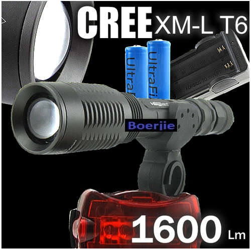1600 Lumen CREE TrustFire LED Bike Bicycle Light Flashlight T6 Zoom