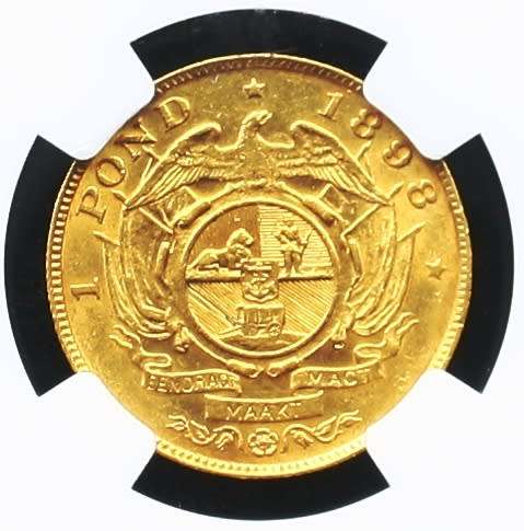 1898 ZAR Gold Pond - NGC Graded AU58 **** CrAzY R1 Start ****