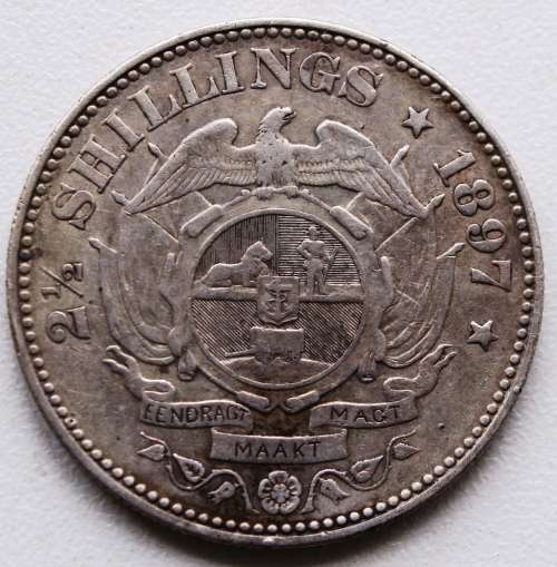 1897 ~ ZAR HALFCROWN / 2.5 SHILLINGS ~ R1 START!!!