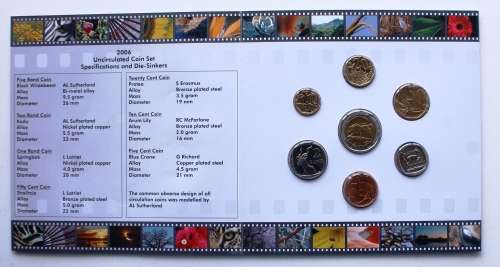 2006 ~ RSA UNCIRCULATED COIN SET IN ORIGINAL SA MINT PACKAGING ~ R1 sTART!!!