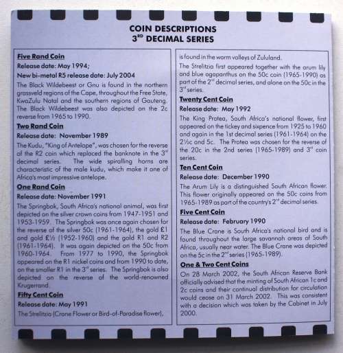 2006 ~ RSA UNCIRCULATED COIN SET IN ORIGINAL SA MINT PACKAGING ~ R1 sTART!!!