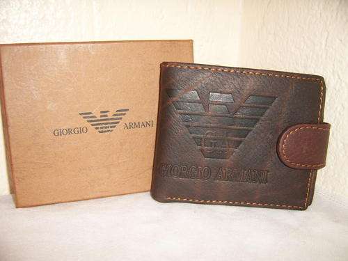 ***GIORGIO ARMANI BROWN***WALLET FOR MENS****
