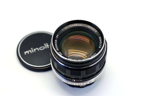 Minolta MD 58mm 1.4 SUPER FAST lens.