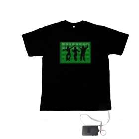 Sound and Music Activated EL Visualizer VU-Spectrum Dancer T-shirt
