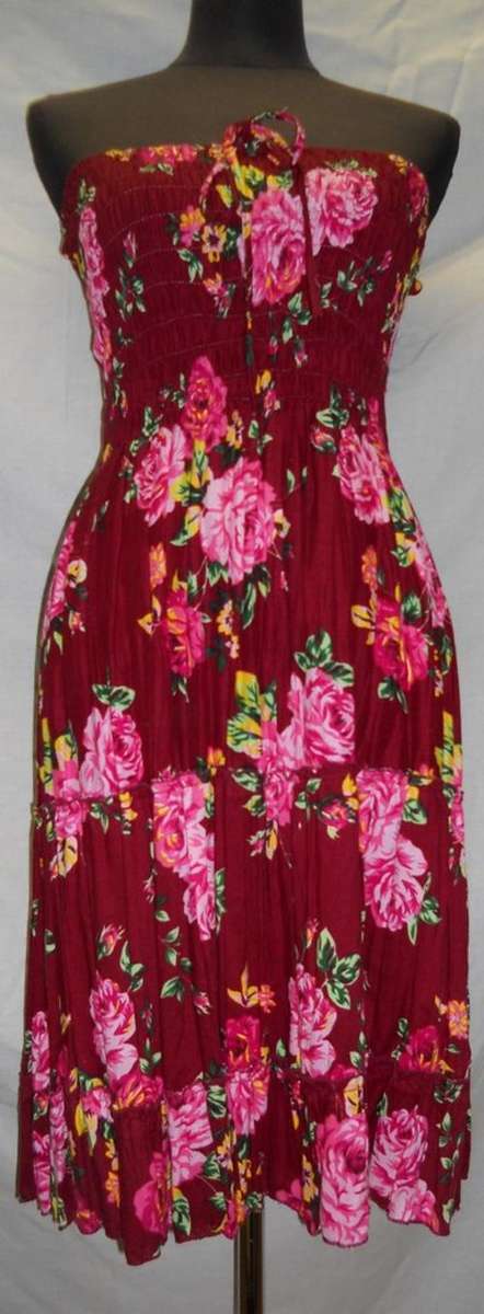 ***STUNNING***NEW LADIES MAROON BOOBTUBE DRESS