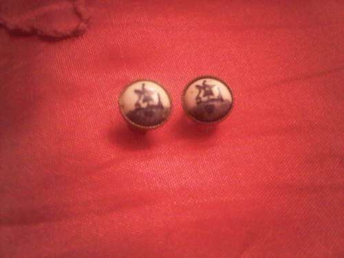Silver Toned Delft Pottery Earings