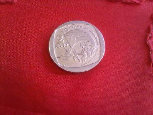 10 Years Of Freedom Two Rand Coin